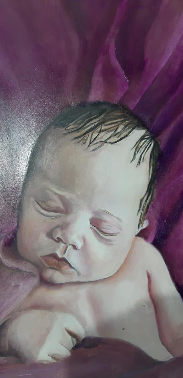 Portretschildering baby